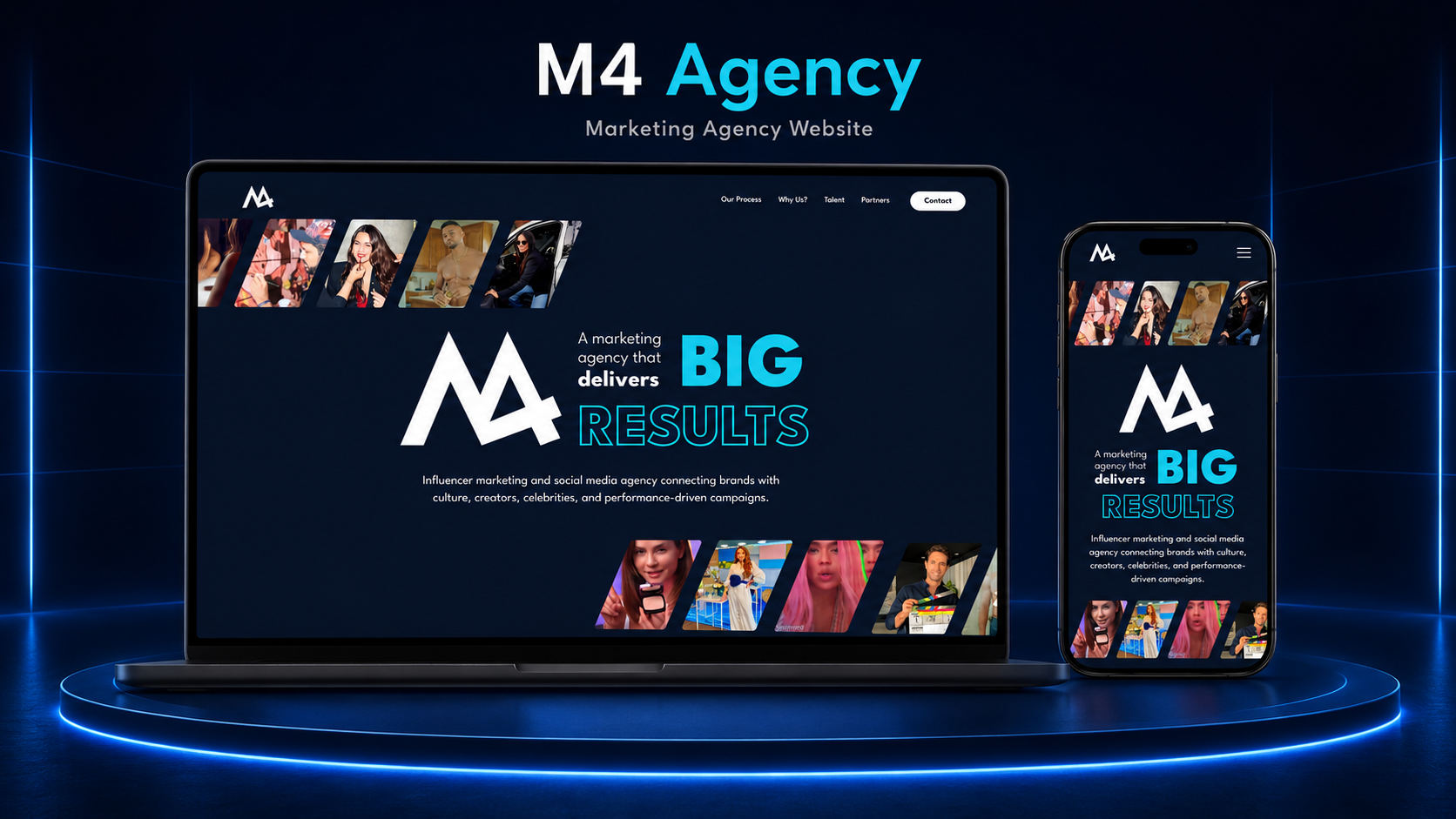 M4 Agency project mockup by Timeline Soft