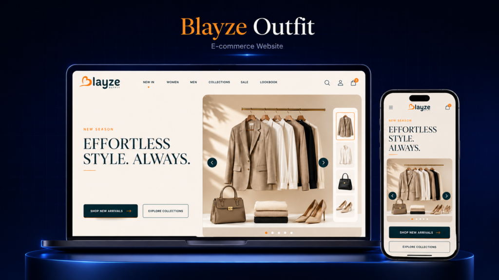 Blayze Outfit project mockup by Timeline Soft