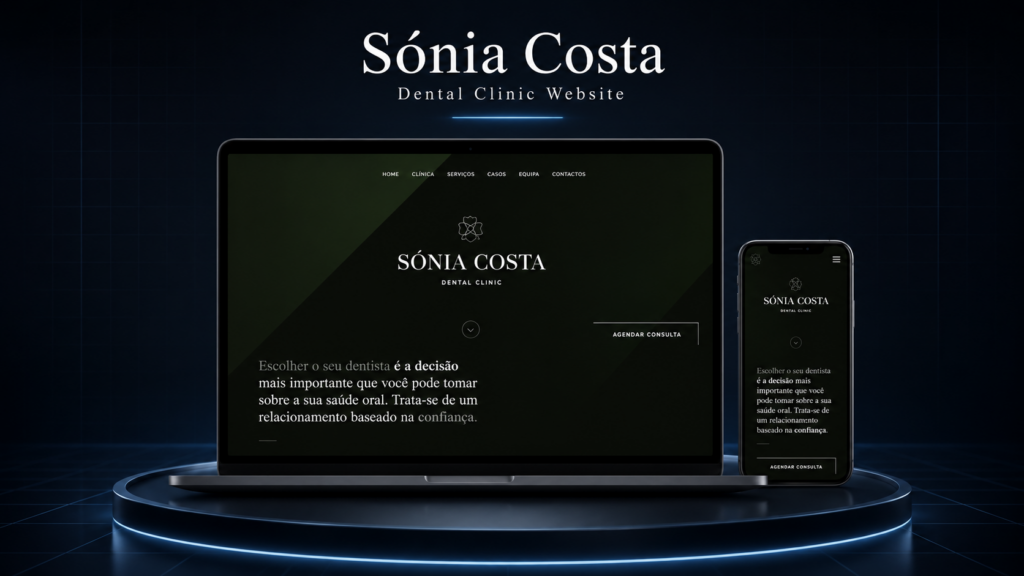 Clinica Sonia Costa project mockup by Timeline Soft