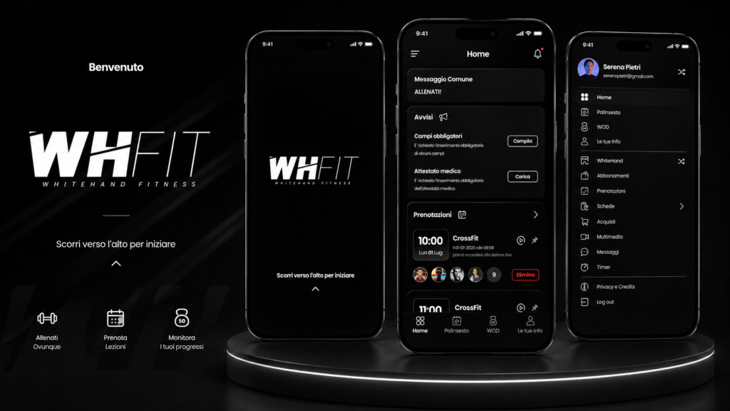 WH Fitness project mockup by Timeline Soft